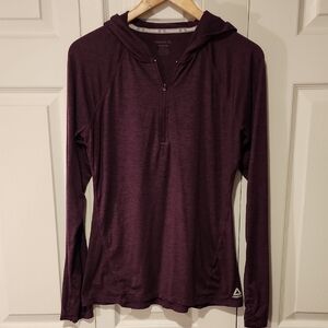 Reebok Women's Dark Purple Hoodie Sweatshirt